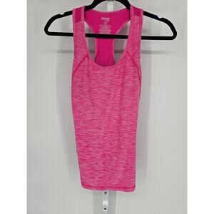 Danskin Now Womens Sz M Fitted Racerback Tank Top Bubblegum Pink